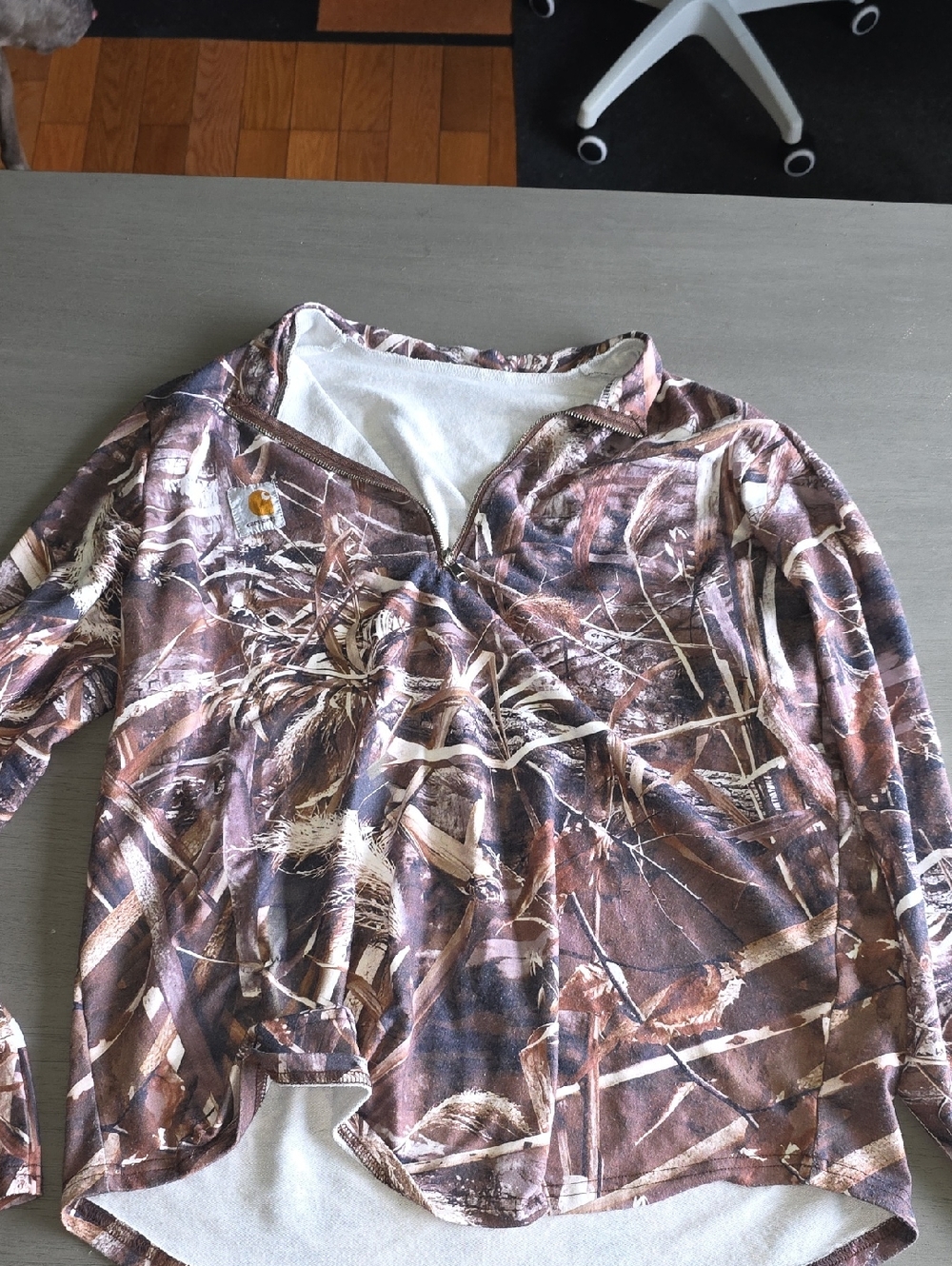 23 - SHEIN Brown Camo-Print Scoop Neck Sweater
